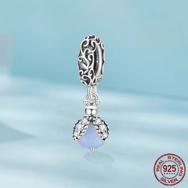 Luminous Stone Firefly Diy Pendant Parts S925 Sterling Silver Beads