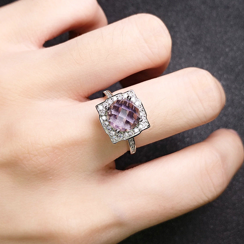European And American Gothic-style Dark Diamond Ring