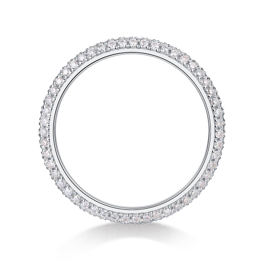Mr. Right - A Wedding Ring Set With Top-quality Moissanite S925, Silver And Platinum-plated. The Ring Can Be Tested With A Diamond Pen In Yellow Gold And Rose Gold