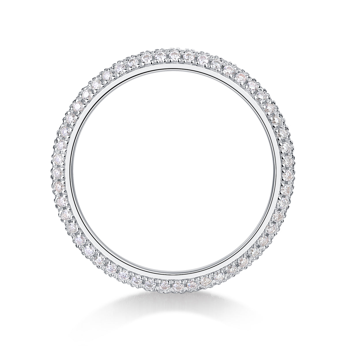 Mr. Right - A Wedding Ring Set With Top-quality Moissanite S925, Silver And Platinum-plated. The Ring Can Be Tested With A Diamond Pen In Yellow Gold And Rose Gold