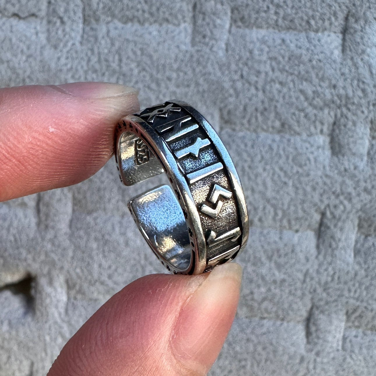 Vintage Vintage Men's Niche Adjustable Ring With An Open Mouth