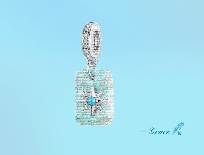 Original Turquoise Star Amazonite Pendant Stars