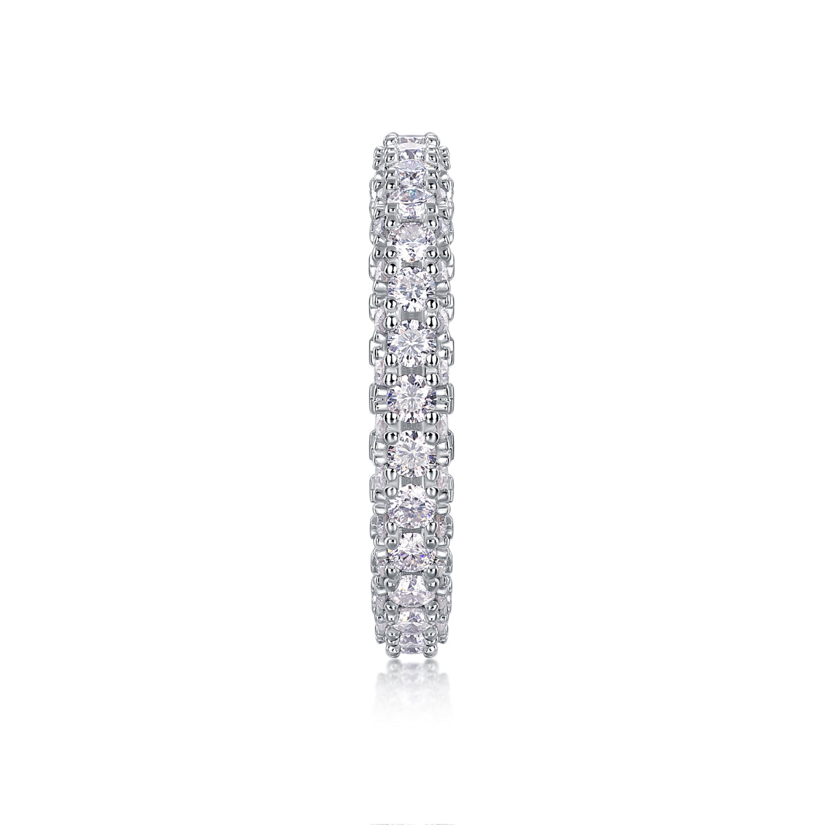 Pond Moonlight - A Wedding Ring Set With Top-quality Moissanite S925 Silver And Platinum-plated Diamond. The Ring Can Be Inspected With A Diamond Pen