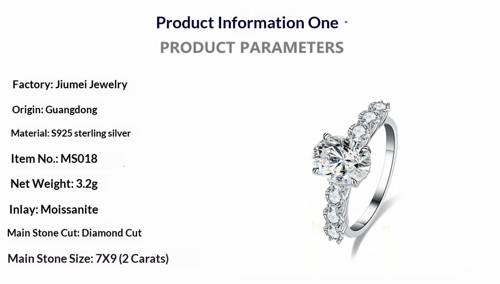 Alien-shaped Moissanite Ring For Women Made Of S925 Sterling Silver