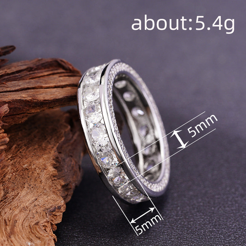 Cool Minimalist Classic Round Zircon Ring
