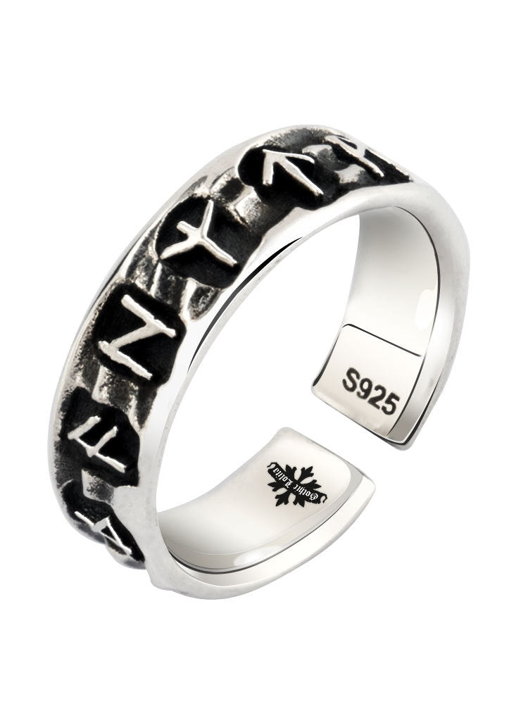 European And American Rune Hip-Hop Personalized Vintage Index Finger Ring