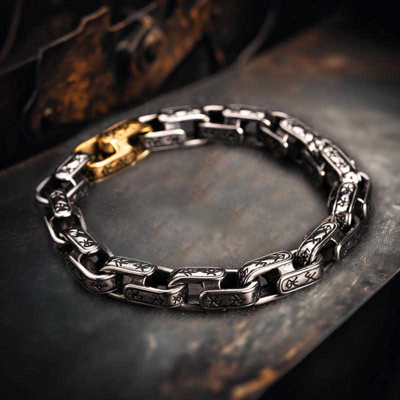 Mens Bracelet  Vintage  Edgy  Fashionable Accessory Hip-hop Style