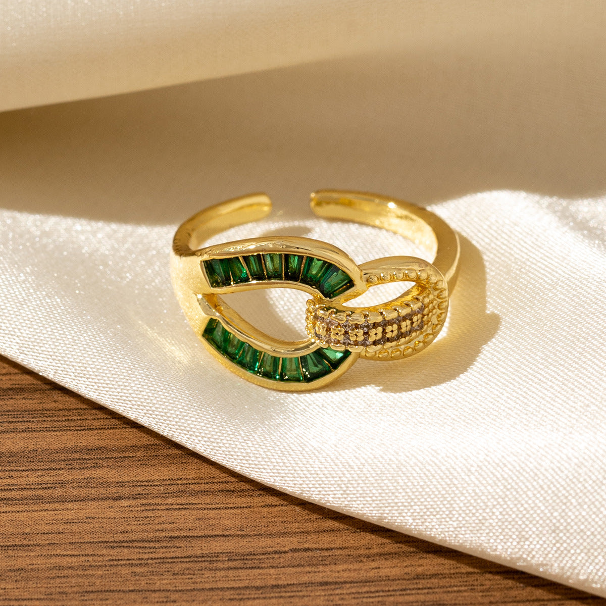 Vintage Emerald-look Diamond Ring