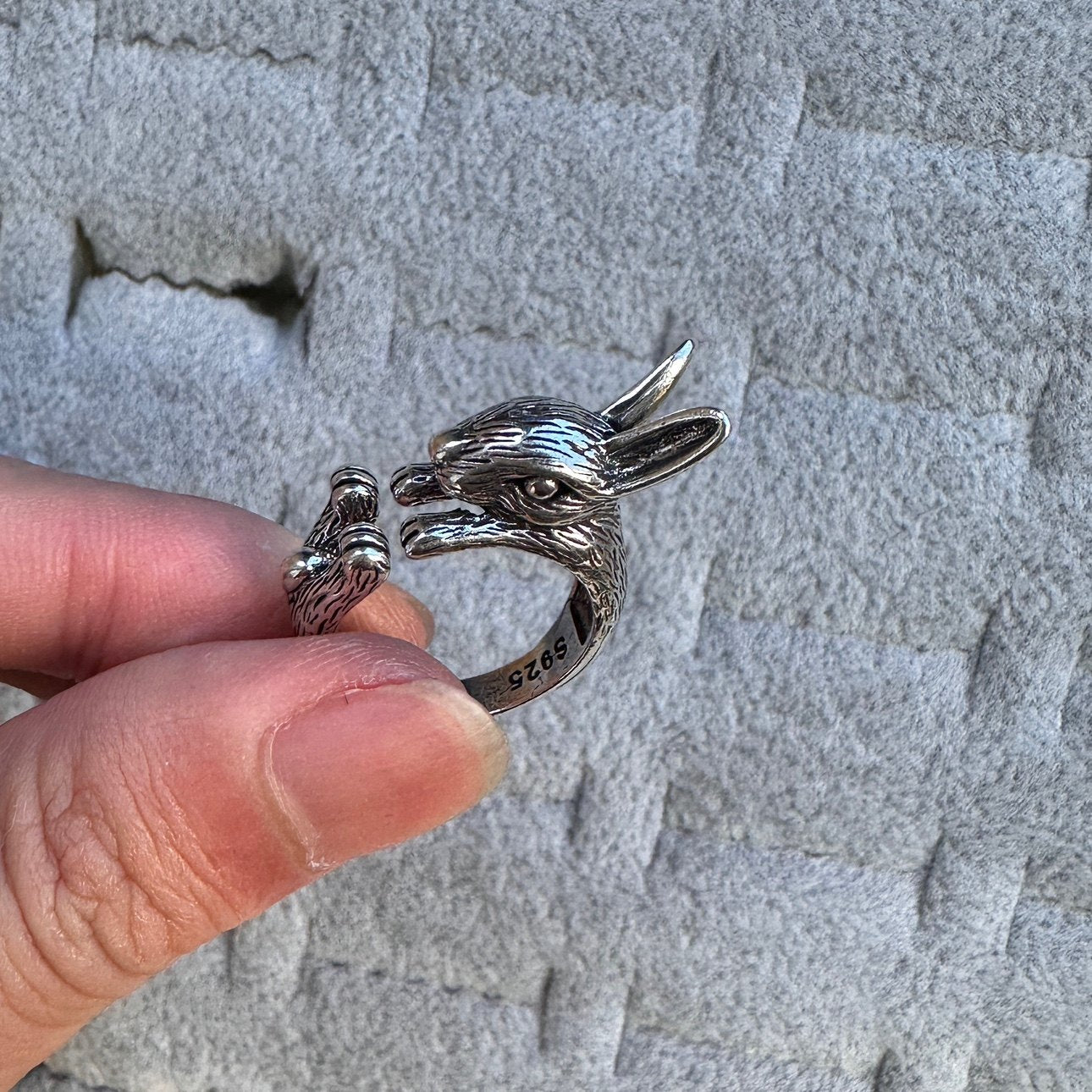 Vintage Vintage Men's Niche Adjustable Ring With An Open Mouth