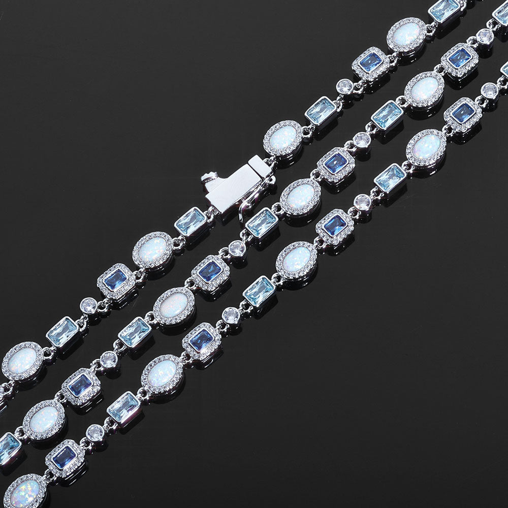 Colorful Gemstone Jewelry Chain Opal Necklace