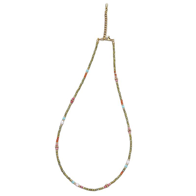 Zircon Colorful Dopamine Necklace Clavicle Chain For Women