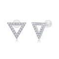 One-of-a-kind - Set With Top-quality Moissanite Luxury And Fashionable Light Luxury Jewelry, Silver Stud Earrings S925, Silver-plated Platinum