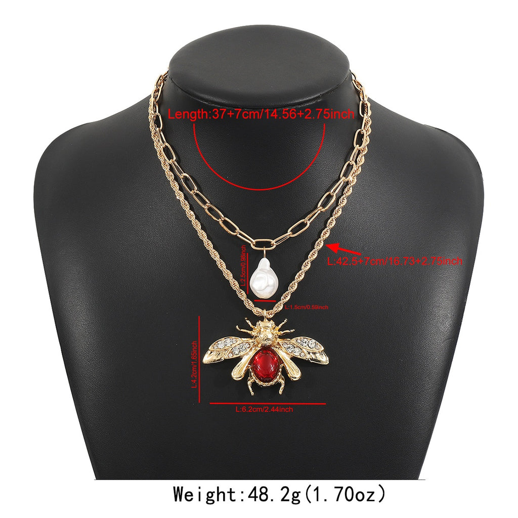 Retro Insect Water Drop And Animal Necklace With A Niche High-End Vibe