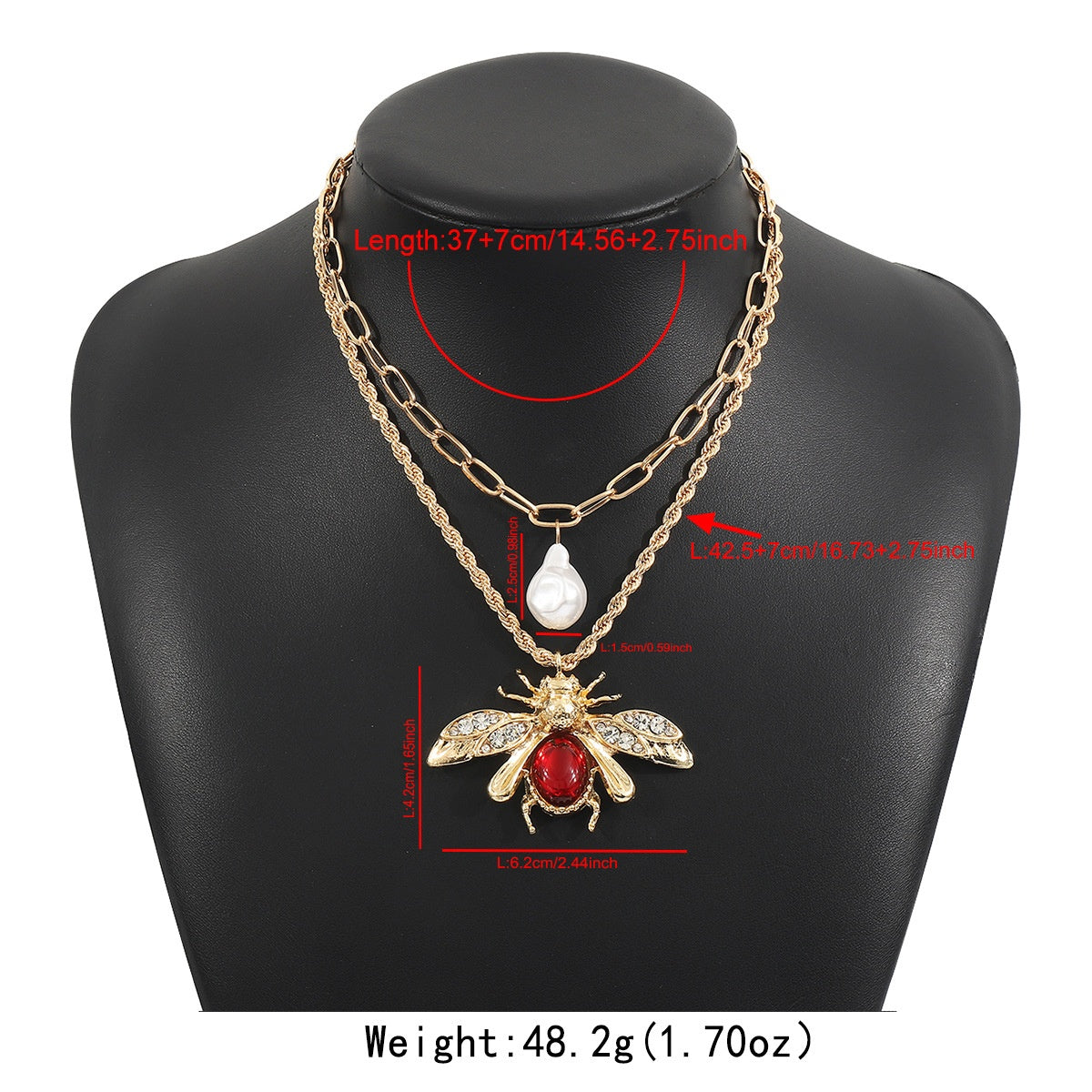Retro Insect Water Drop And Animal Necklace With A Niche High-End Vibe