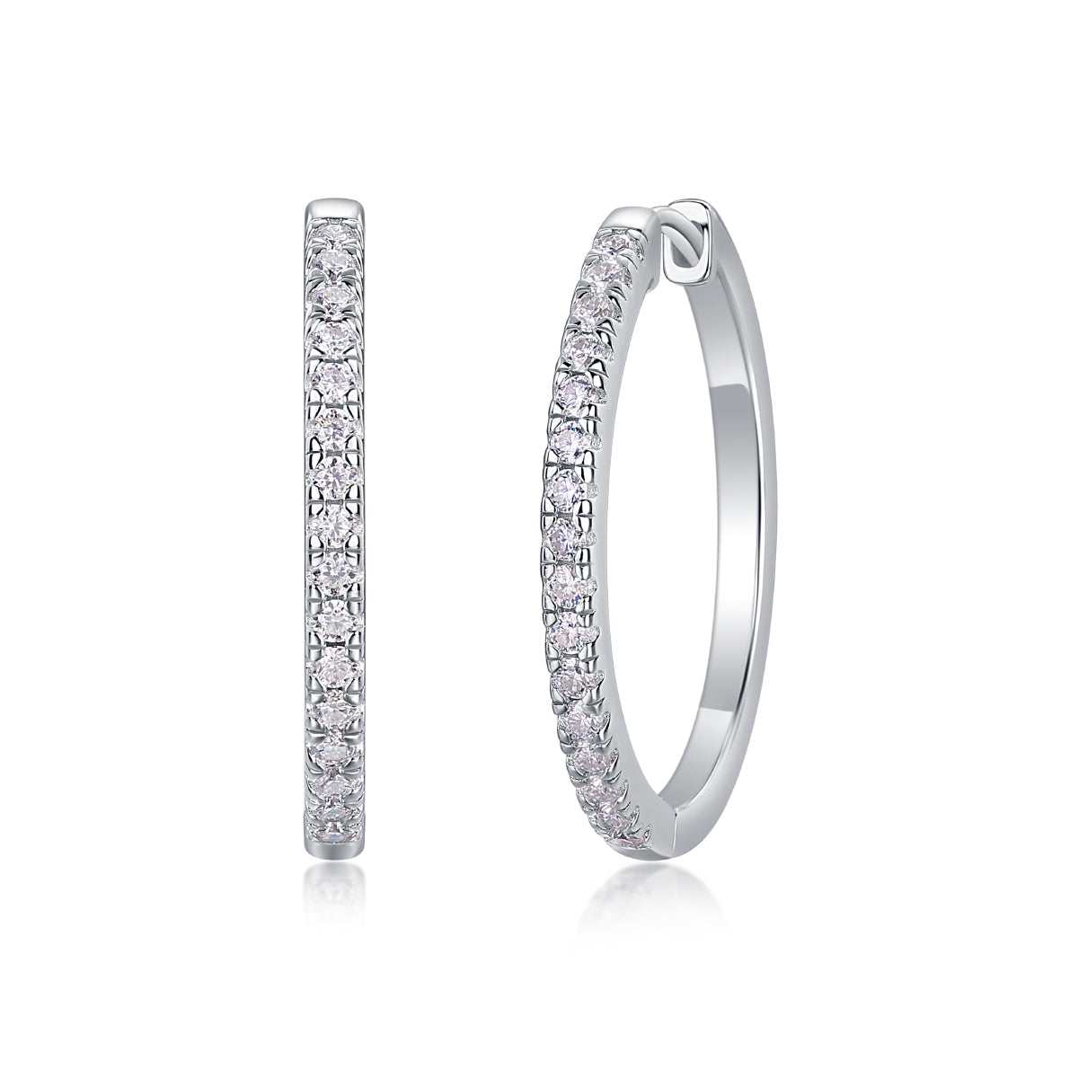 Yuedong Light - Premium Moissanite Luxury Fashion Light Luxury Jewelry Silver Stud Earrings S925 Silver Plated Platinum