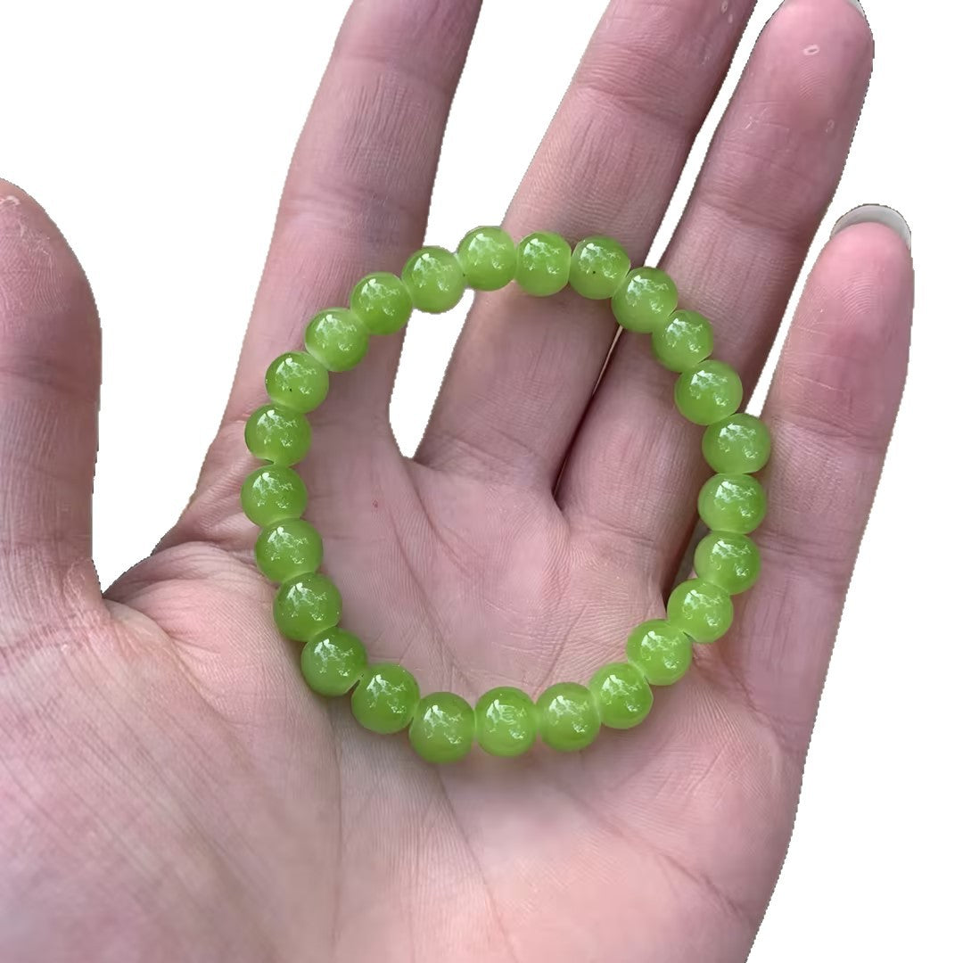 Green Grape Crystal Handmade Elastic Bracelet