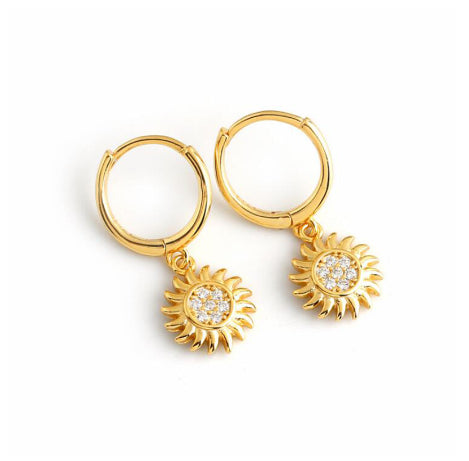 Diamond-inlaid Geometric Retro Style Earrings
