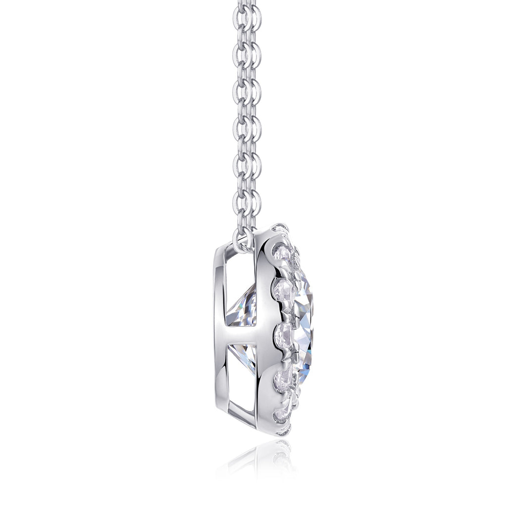 Legend Of The Starry Night - A Fashionable And Light Luxury Jewelry Pendant Necklace Set With Top-quality Moissanite, S925 Silver Plated Platinum