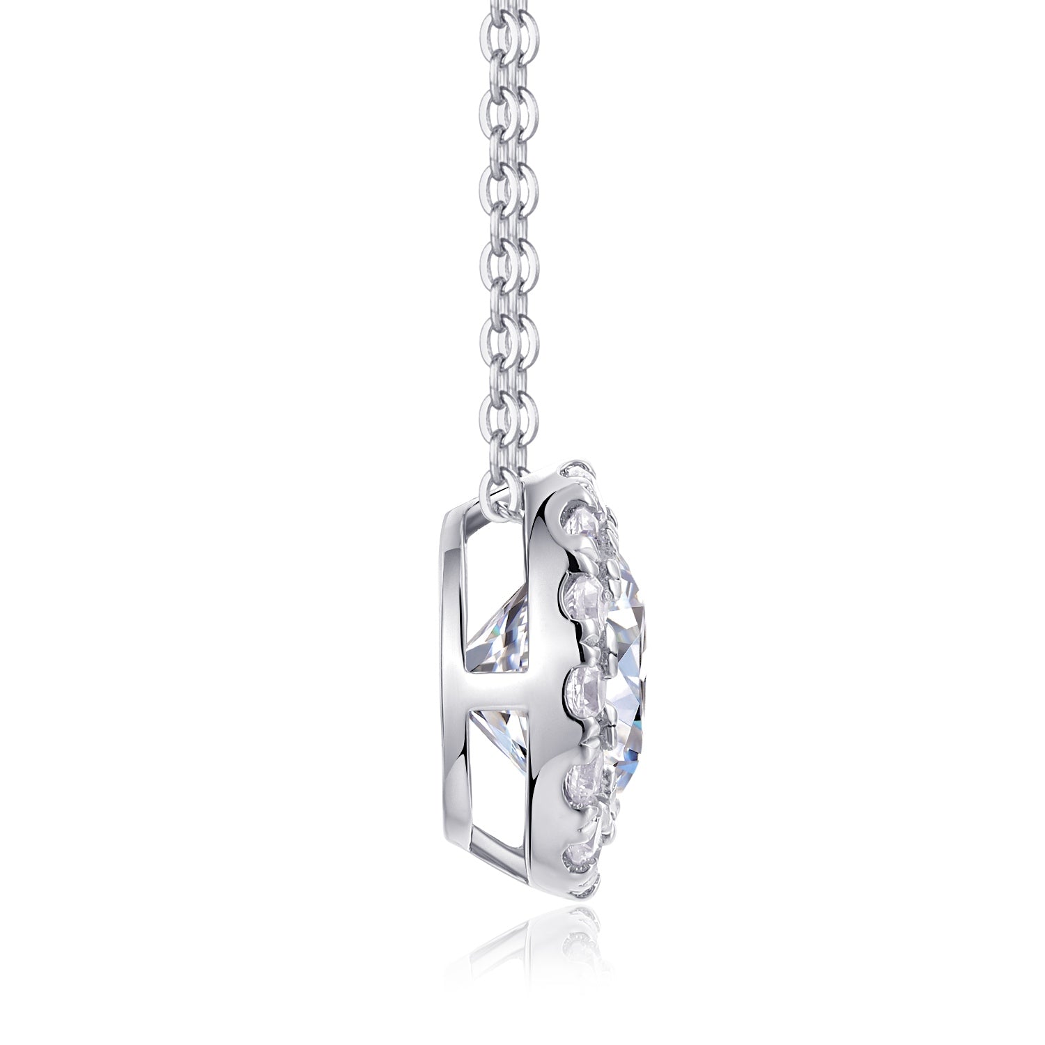 Legend Of The Starry Night - A Fashionable And Light Luxury Jewelry Pendant Necklace Set With Top-quality Moissanite, S925 Silver Plated Platinum