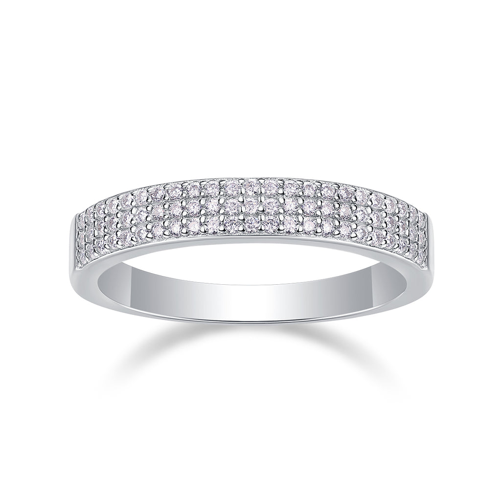 Dancing Gracefully - A Wedding Ring Set With Top-quality Moissanite S925 Silver And Platinum-plated Diamond. The Ring Can Be Tested With A Diamond Pen In Yellow Gold And Rose Gold