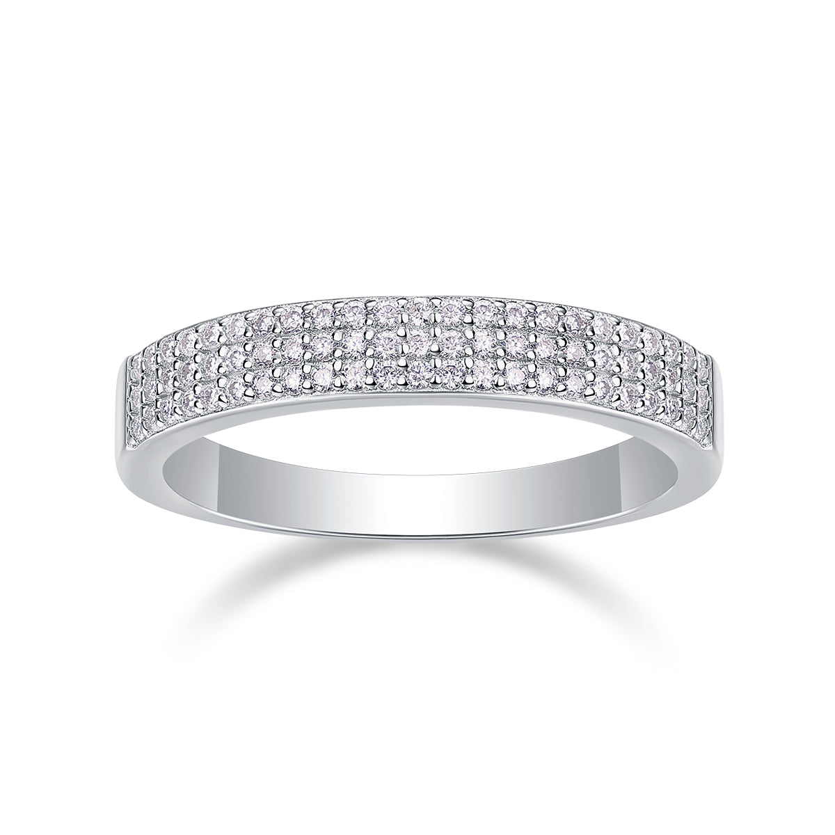 Dancing Gracefully - A Wedding Ring Set With Top-quality Moissanite S925 Silver And Platinum-plated Diamond. The Ring Can Be Tested With A Diamond Pen In Yellow Gold And Rose Gold