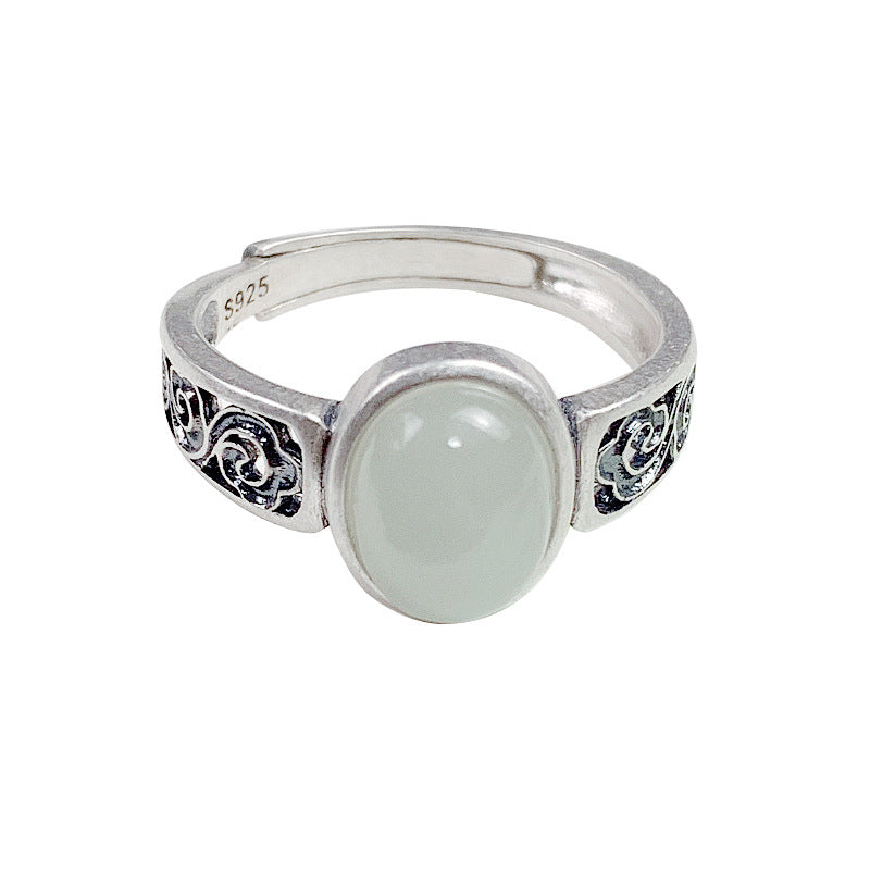 Womens Openwork Airy Glossy Index Finger Ring