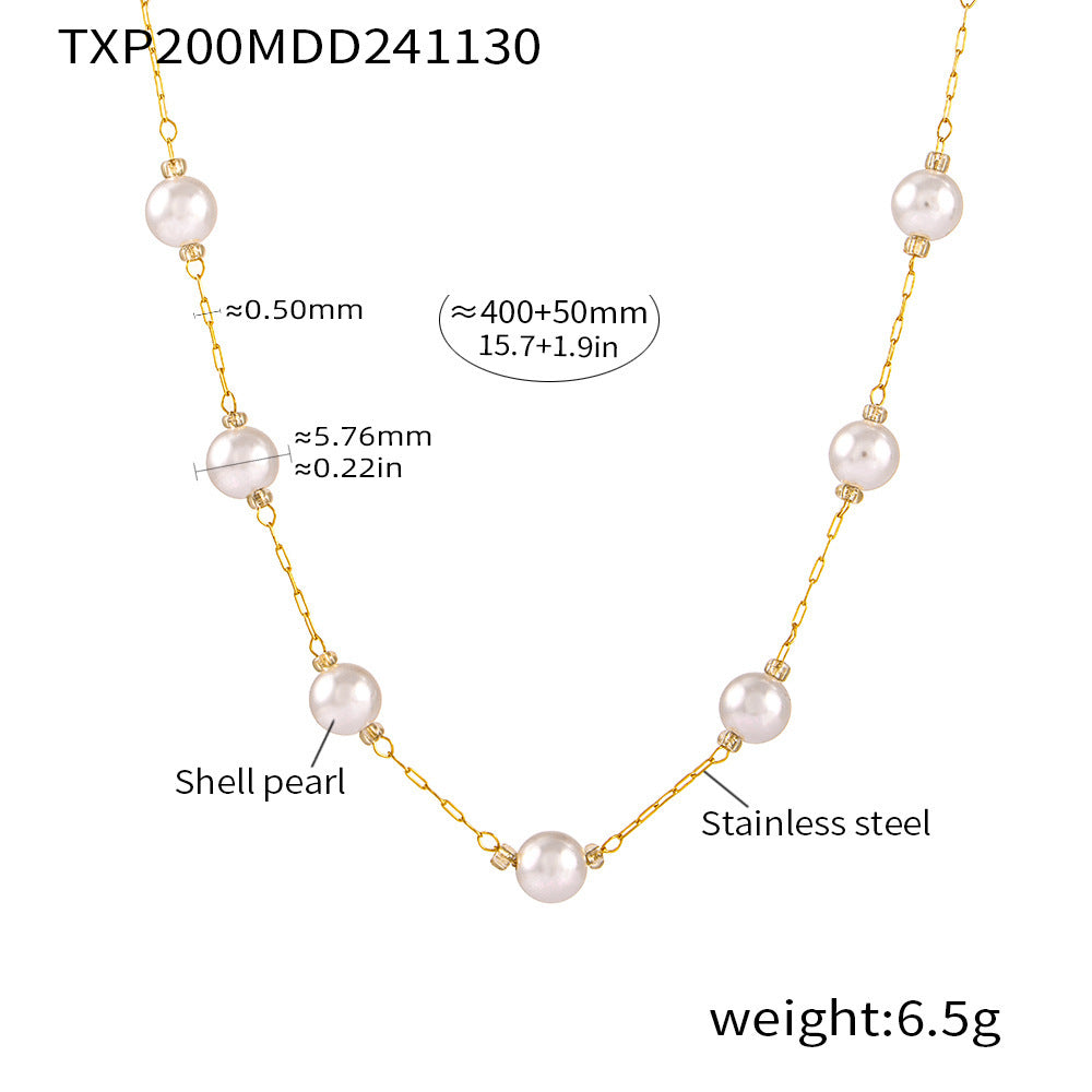 High-end Textured Round Clavicle Necklace