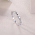 Twin - Set With Top-quality Moissanite S925, Silver And Platinum-plated Diamond Wedding Ring. The Ring Can Be Inspected With A Diamond Pen