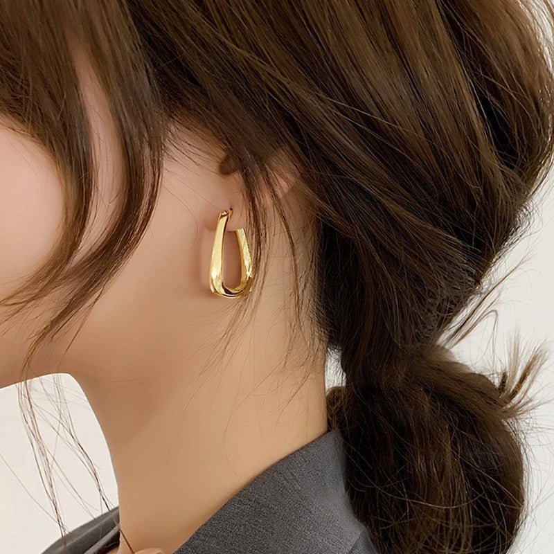Versatile Triangular Geometric Metal Earrings For Women