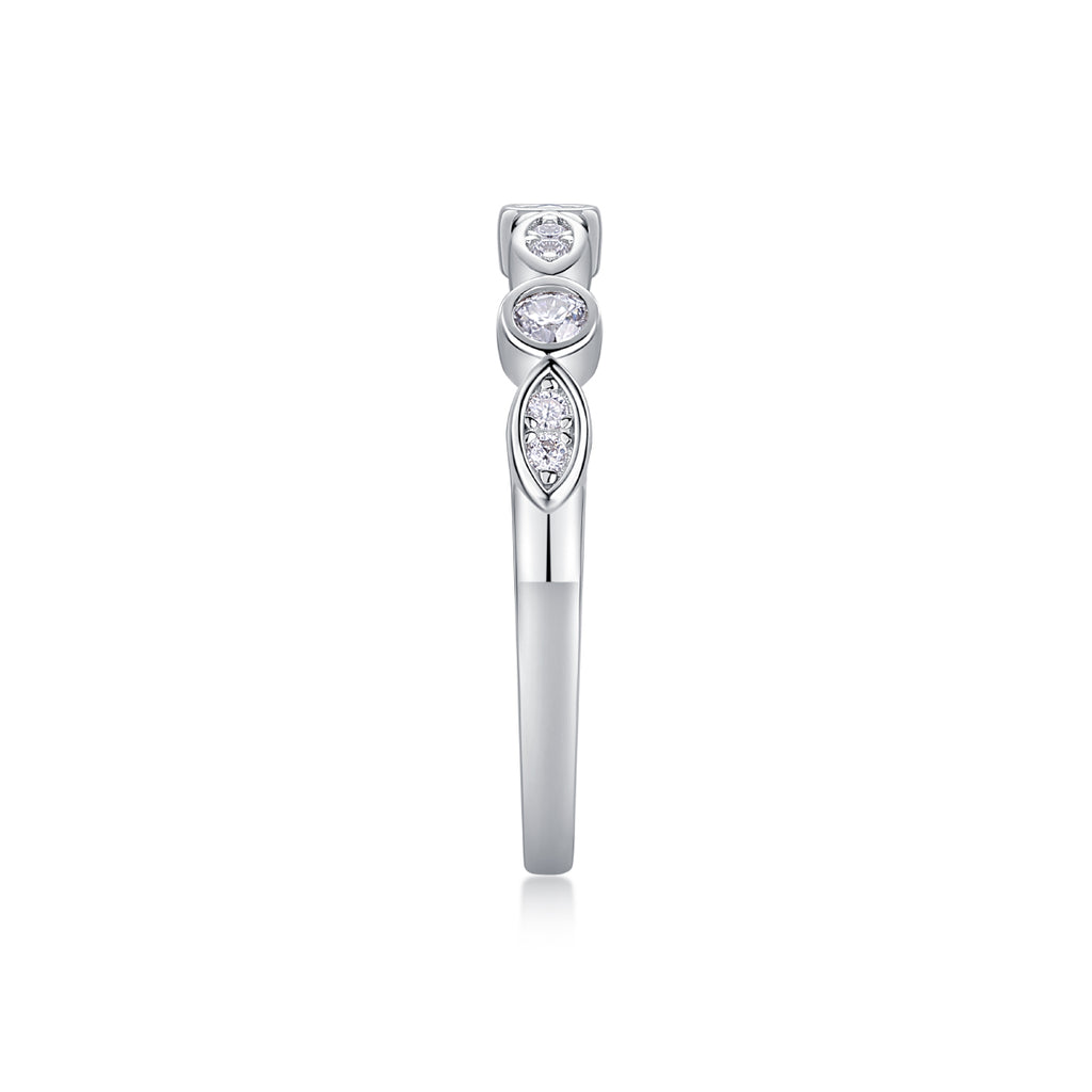 Devil's Eye - Set With Top-quality Moissanite S925, Silver And Platinum-plated Diamond Wedding Ring. The Ring Can Be Tested With A Diamond Pen In Yellow Gold And Rose Gold