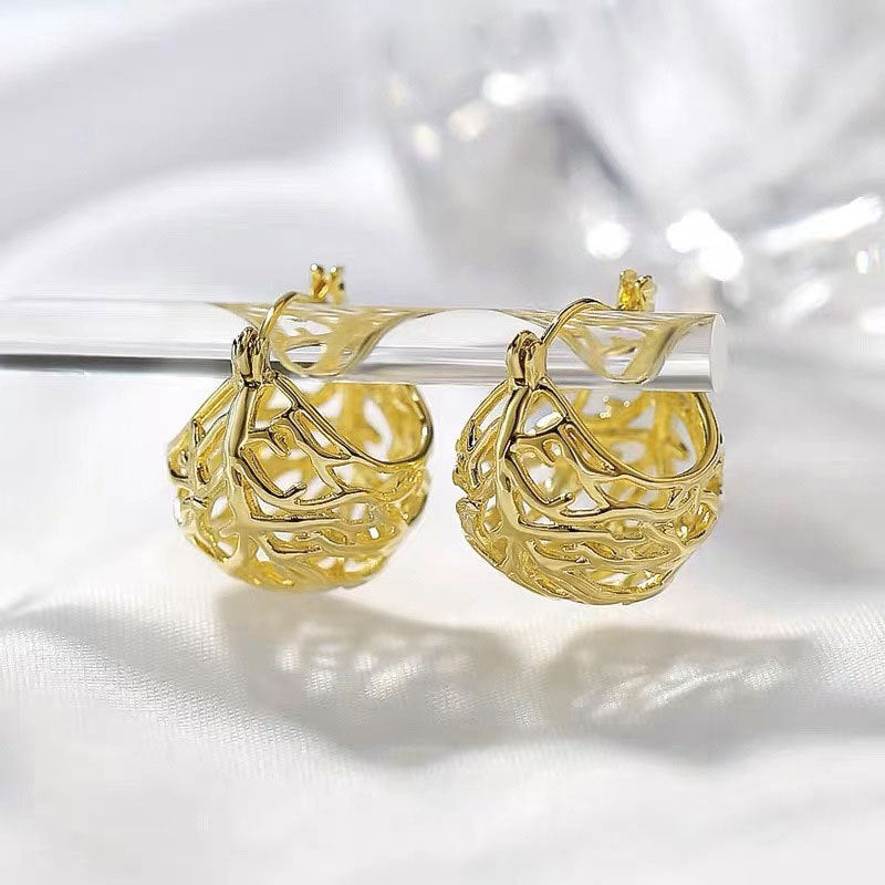 Vintage High-end Gold Earrings For Women